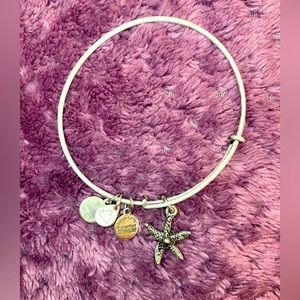 Alex and Ani Silver Starfish Charm Bangle Bracelet